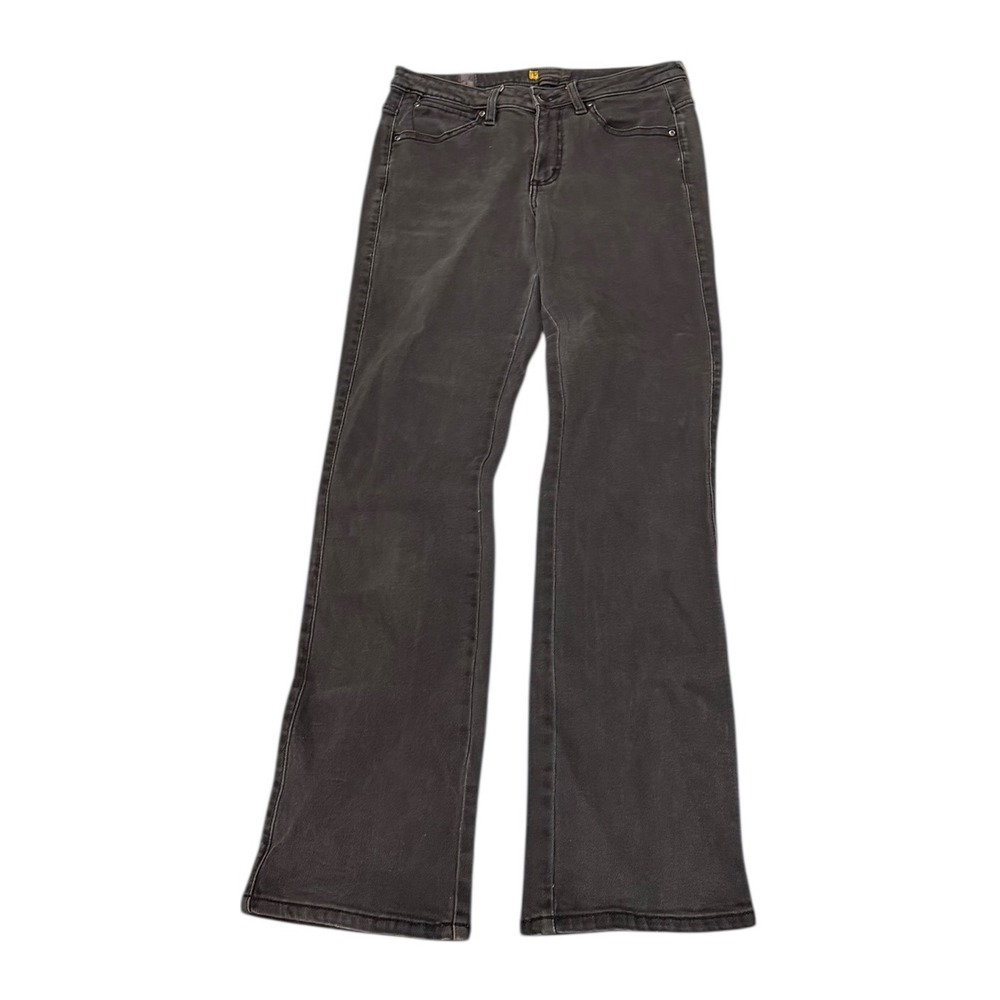 Aura Women's Gray Black Flare Jeans Bootcut Stretch Denim Size 28x32